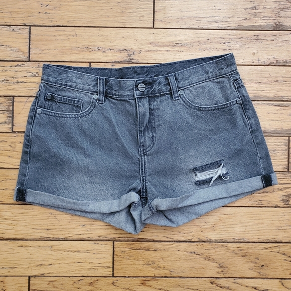 Obey Gray Denim Distressed Shorts - Picture 2 of 6
